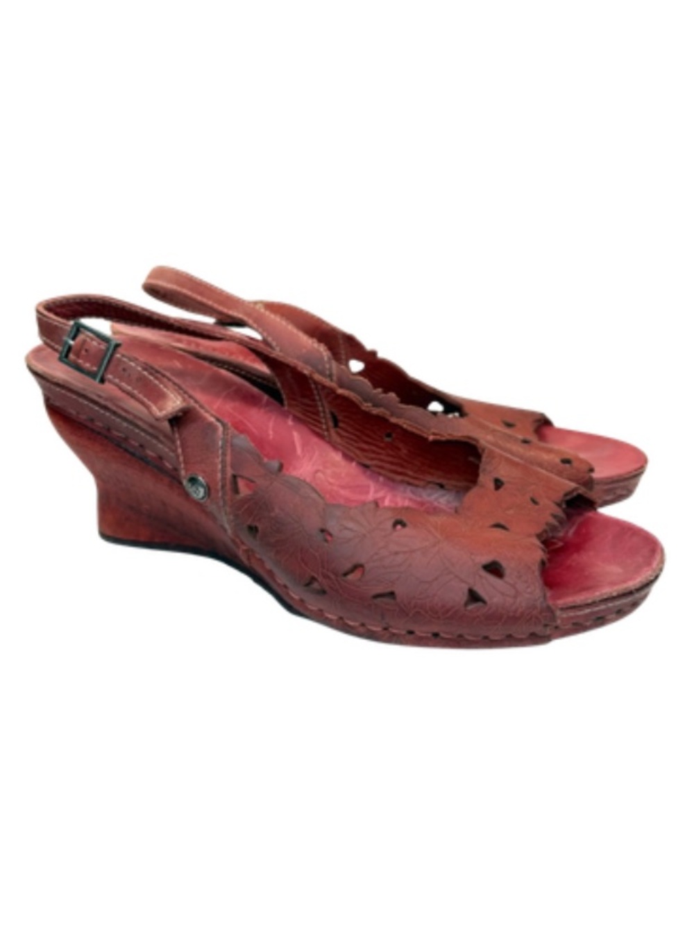 Neosens Red Slingback Wedges | 40